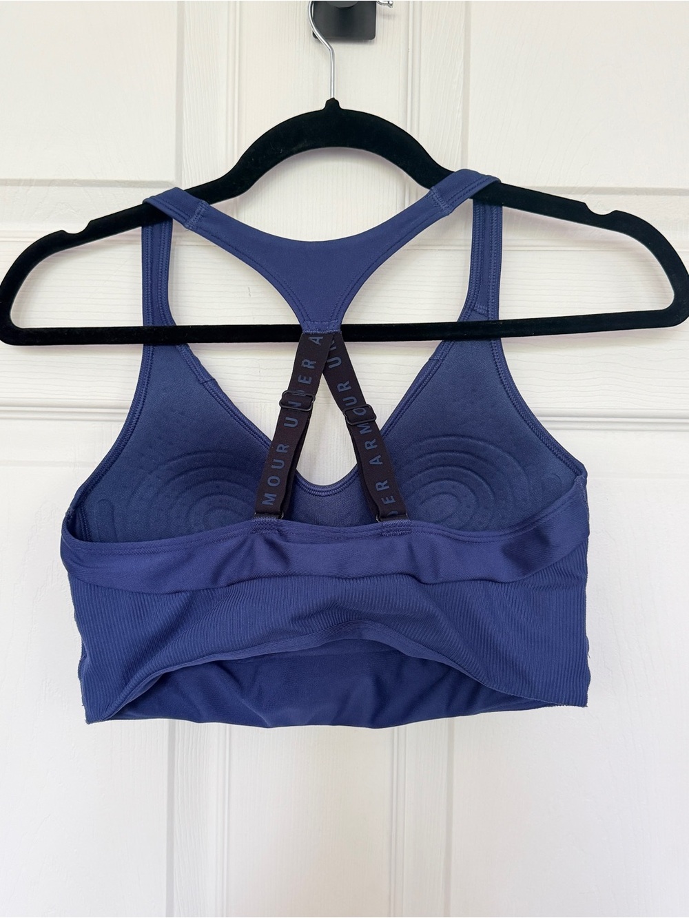 Under Armour Blue Racerback Sports Bra - Molded Cups - Picture 4 of 7